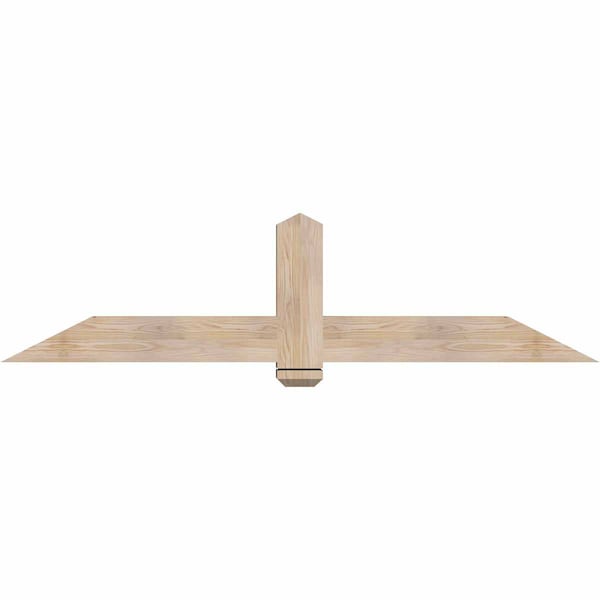 Ekena Millwork Eugene Smooth Timber Gable Bracket, Douglas Fir, 72"W x 18"H x 5 1/2"D x 5 1/2"F, 6/12 Pitch GBW072X18X0606EUG00SDF - main